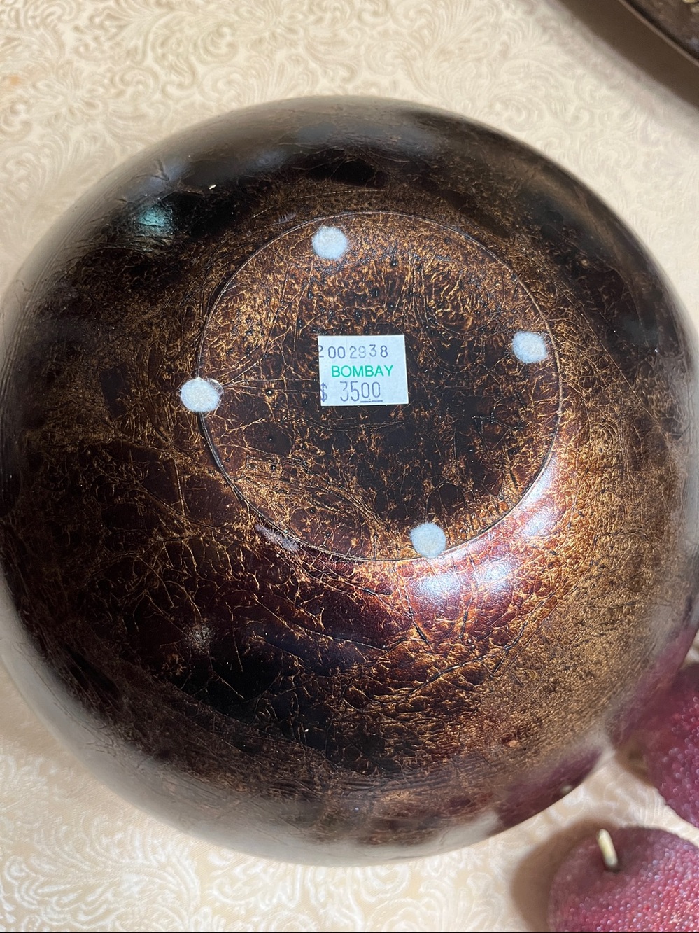 Metallic Copper-Tone Decorative Bowl - Picture 3 of 4